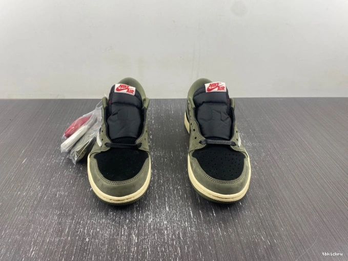 Rep TBK 1 AIR X OLIVE' SP 'BLACK LOW DM7866-002 OG TRAVIS JORDAN SCOTT 0819